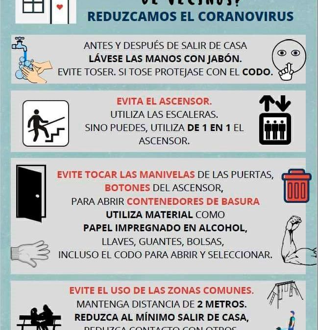 Recomendaciones contra el coronavirus en tu comunidad