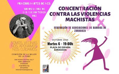 Concentración contra las violencias machistas Octubre 2020