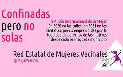 “Confinadas pero no solas” en el 8 M de 2021