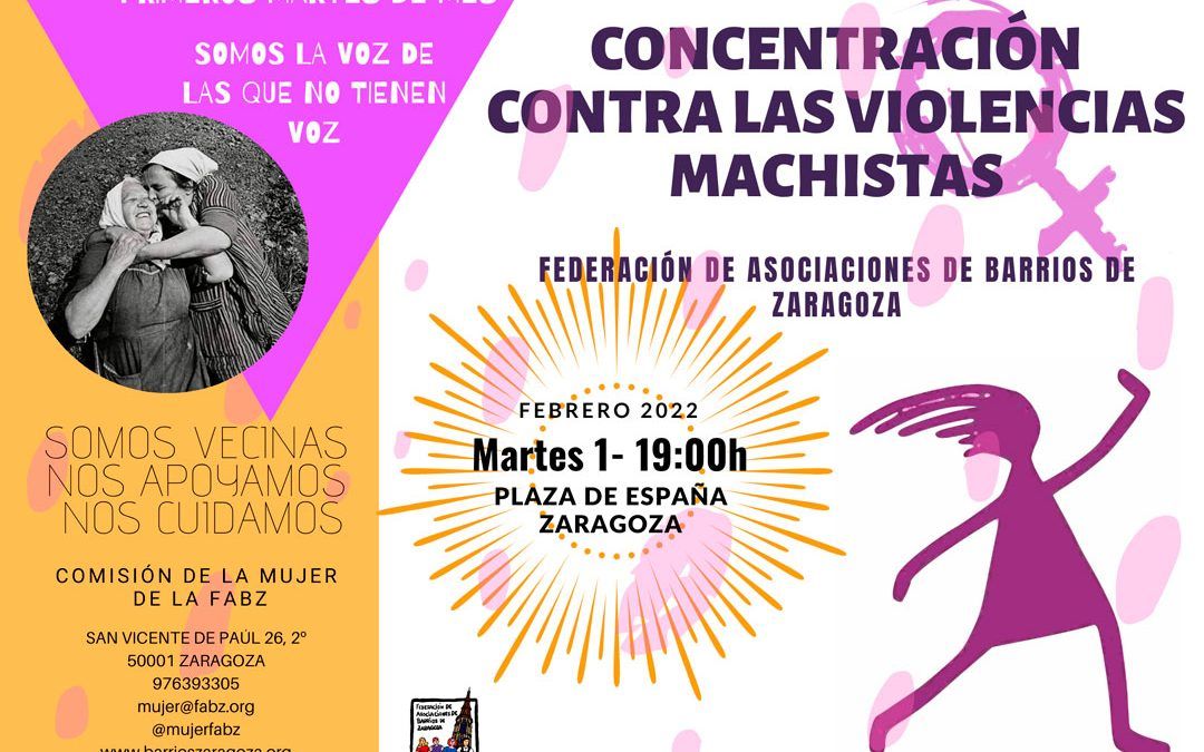 Concentración contra las violencias machistas febrero 2022