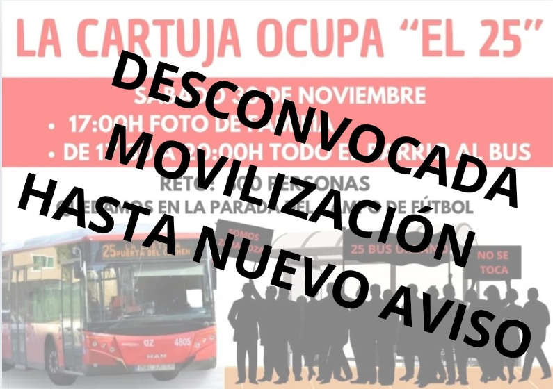 Desconvocada la acción “La Cartuja ocupa El 25”